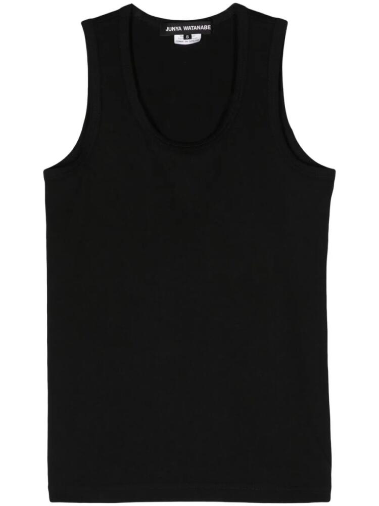 Junya Watanabe scoop-neck cotton tank top - Black Cover