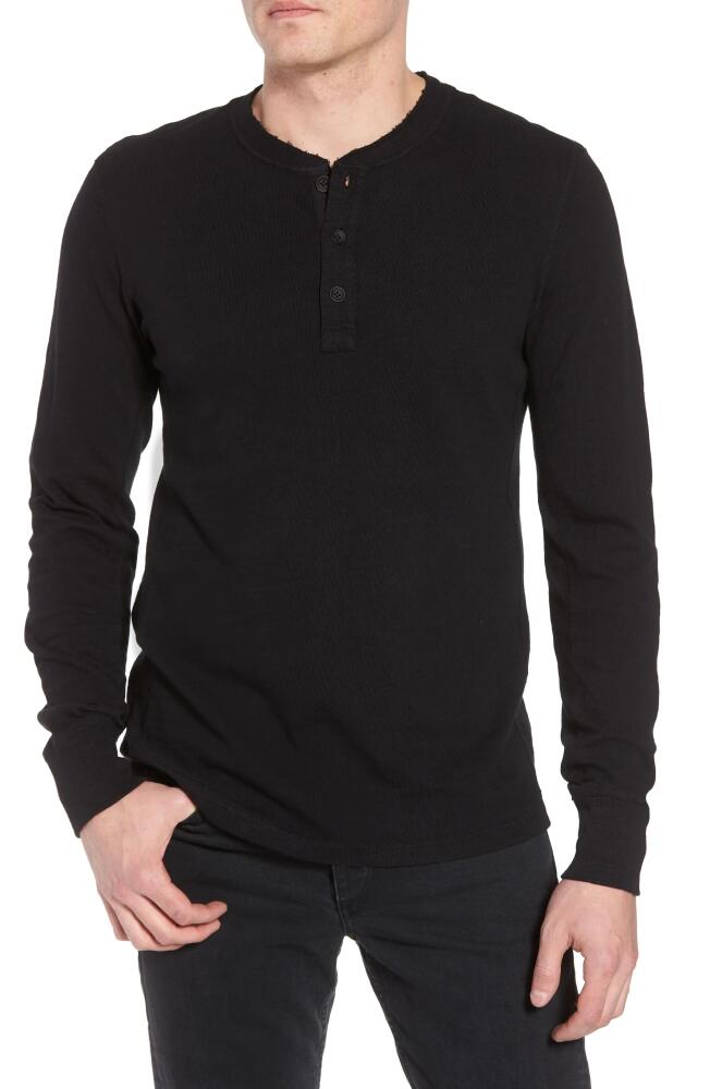 rag & bone Classic Slim Fit Henley in Jet Black Cover