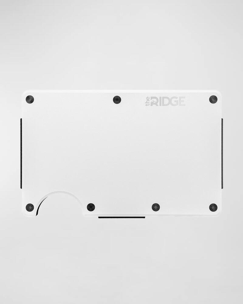 The Ridge Men's RFID Money Clip Metal Wallet, White Cover