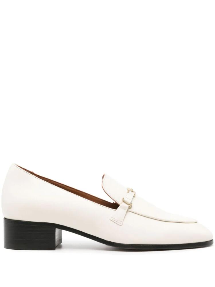 Maje 35mm leather loafers - White Cover