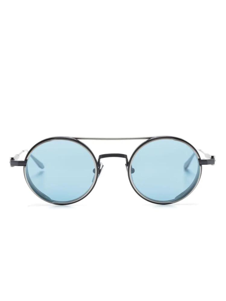 Akoni Eris round-frame double-bridge sunglasses - Blue Cover