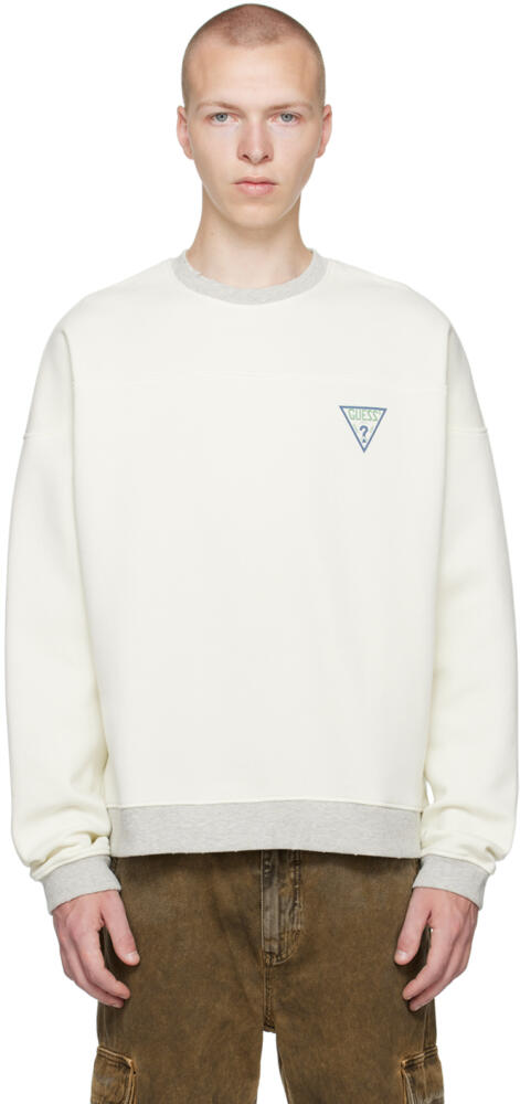 GUESS USA Off-White Relaxed Sweatshirt Cover