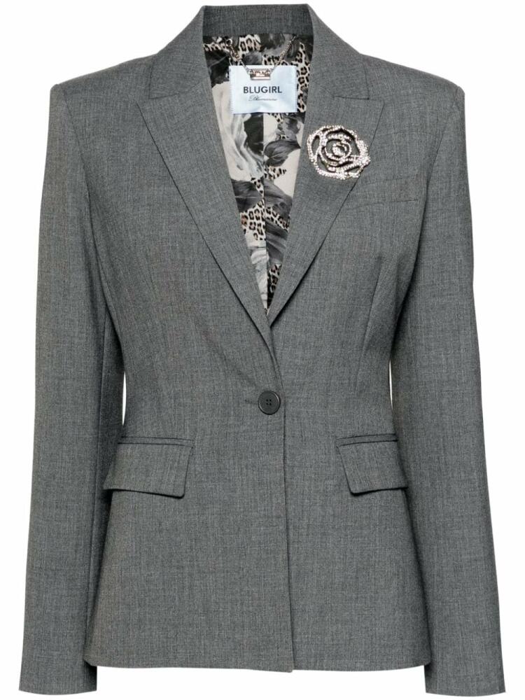 Blugirl mélange-effect single-breasted blazer - Grey Cover