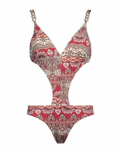 Miss Bikini Luxe Woman One-piece swimsuit Burgundy Polyamide, Elastane Cover