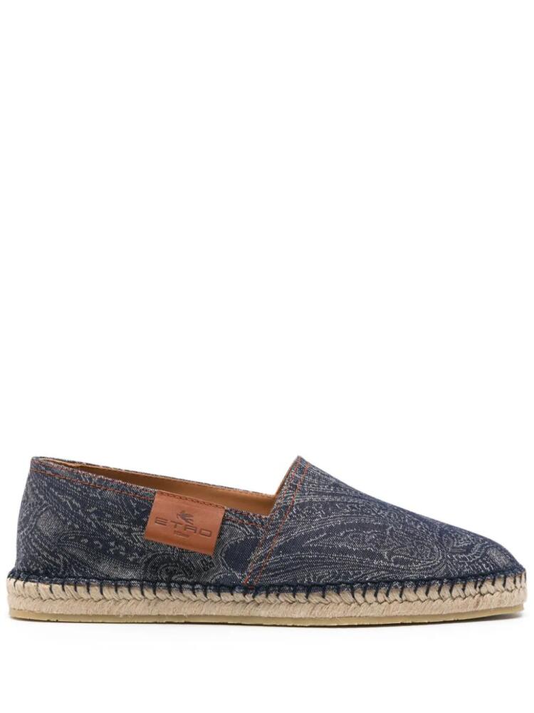 ETRO paisley-print denim espadrilles - Blue Cover