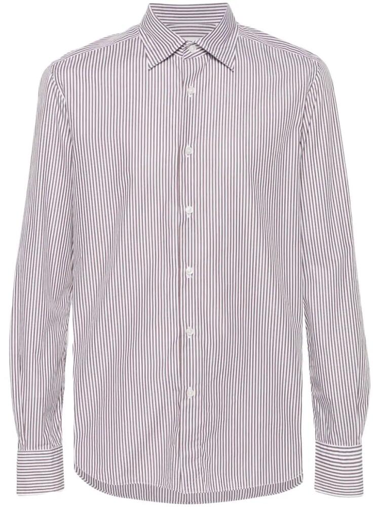 Glanshirt striped cotton shirt - Brown Cover