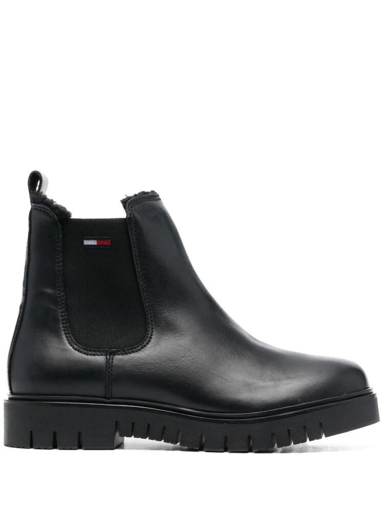 Tommy Jeans Warmlined leather Chelsea boots - Black Cover