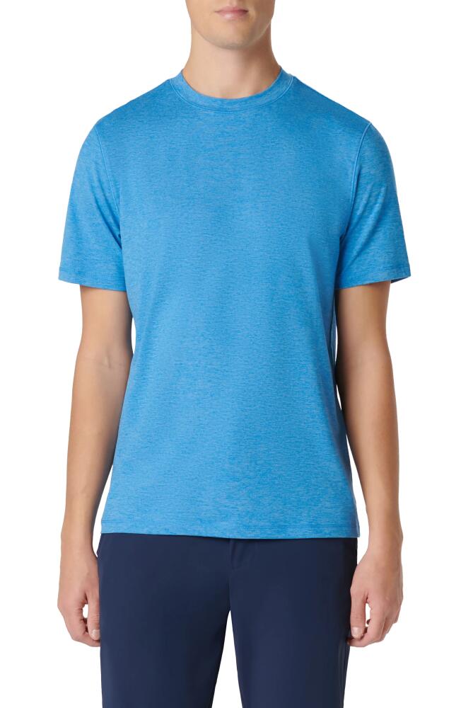 Bugatchi Crewneck Performance T-Shirt in Ocean Cover