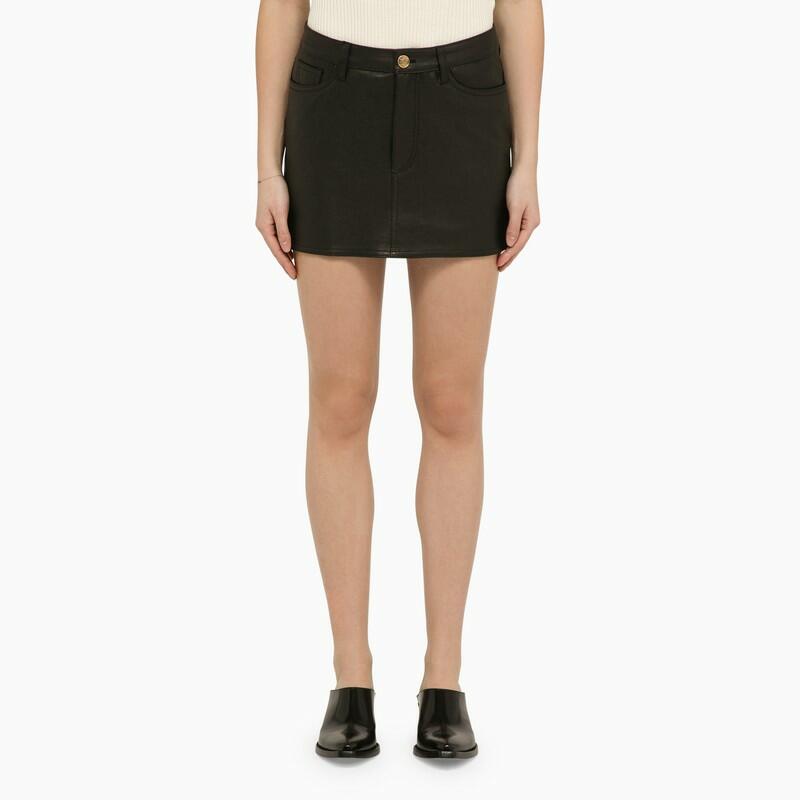 ETRO Black leather mini skirt Cover