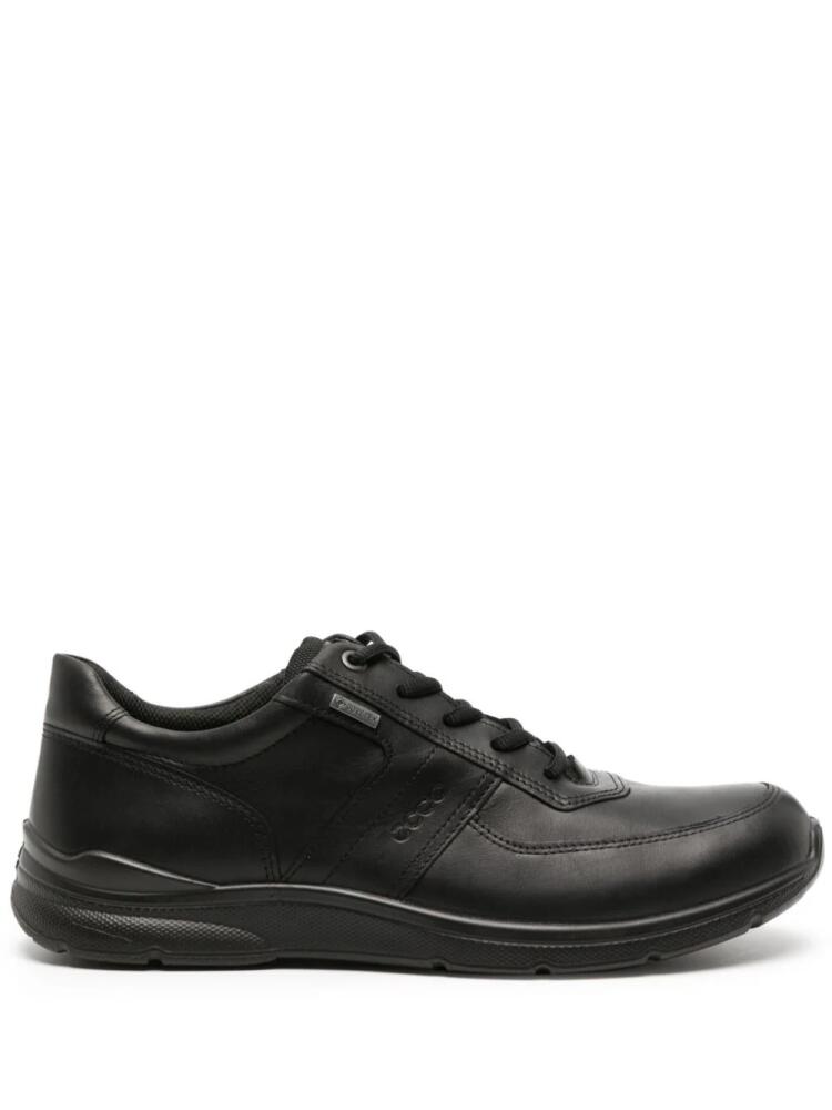 ECCO Irving logo-embossed leather sneakers - Black Cover