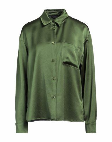 Weekend Max Mara Woman Shirt Military green Polyester Cover