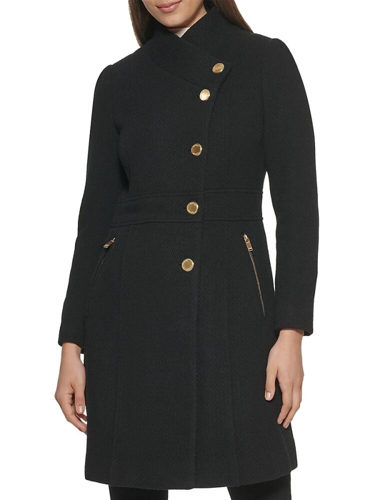 Guess Women's Textured Coat - Black Cover