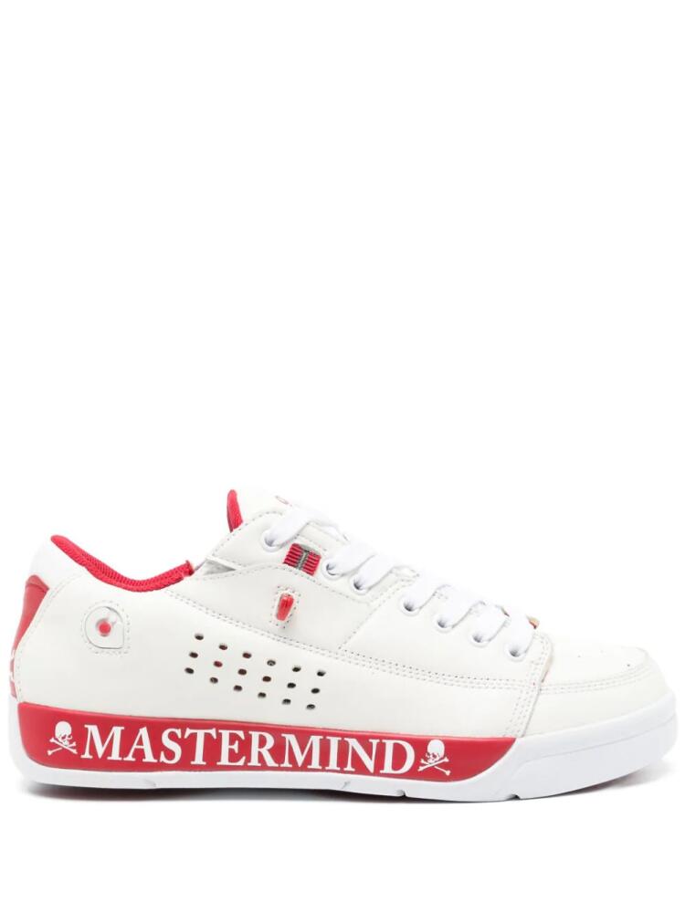 Mastermind Japan logo-print leather sneakers - White Cover