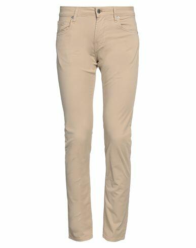 Guess Man Pants Beige Cotton, Elastane Cover