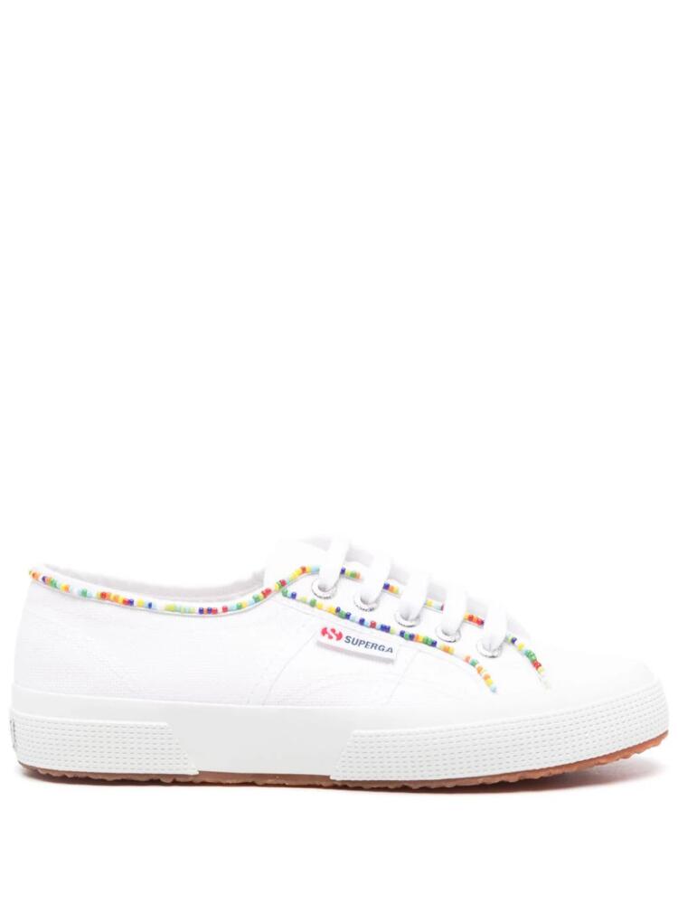 Superga beaded canvas sneakers - White Cover