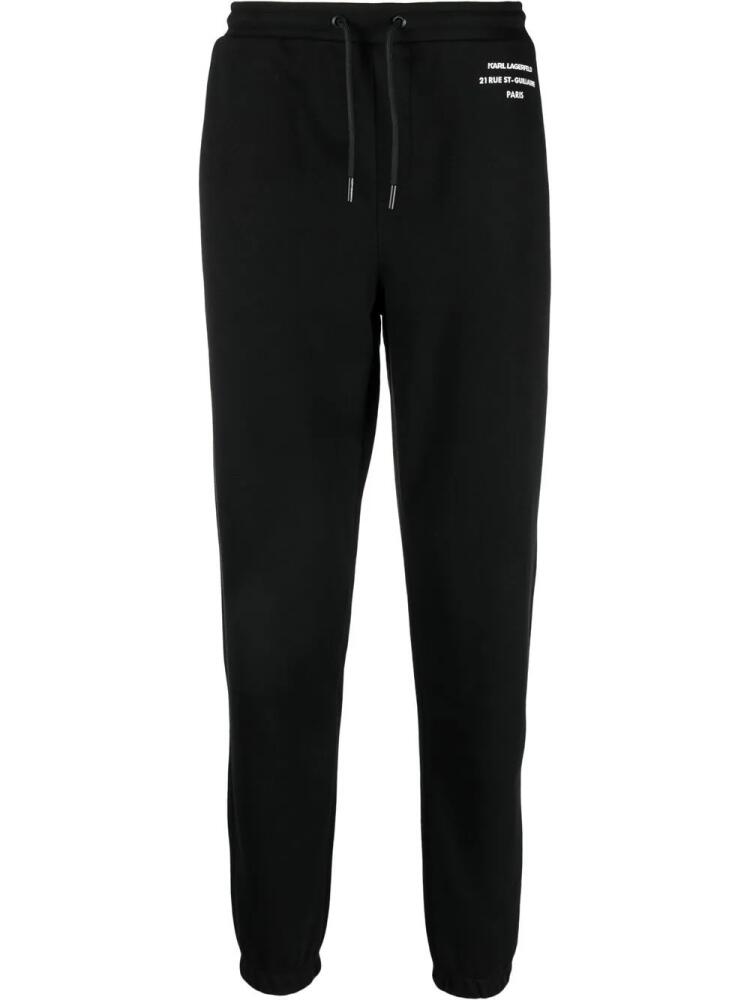 Karl Lagerfeld logo-print track pants - Black Cover