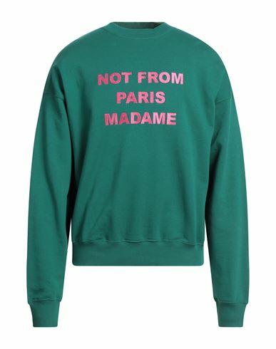 Drôle De Monsieur Man Sweatshirt Green Cotton Cover