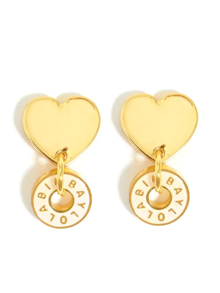 Bimba y Lola heart-motif dangle earrings - Neutrals Cover