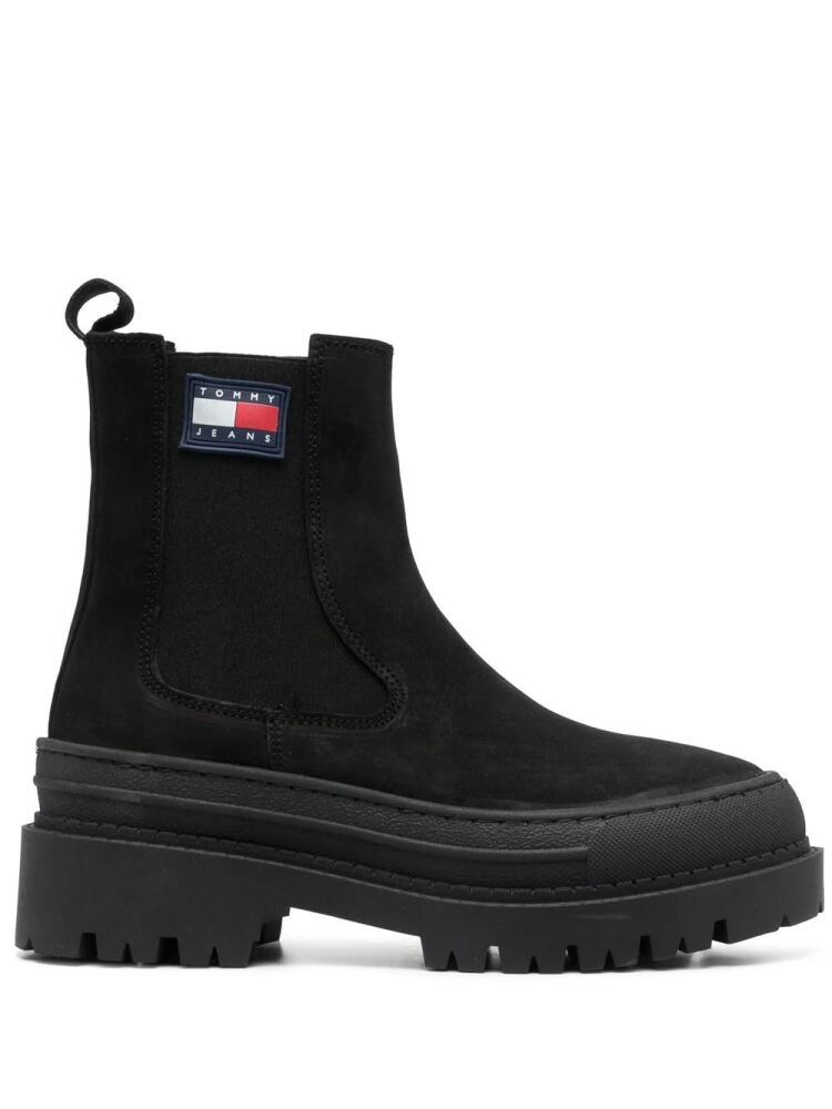 Tommy Jeans logo patch ankle boots - Black Cover