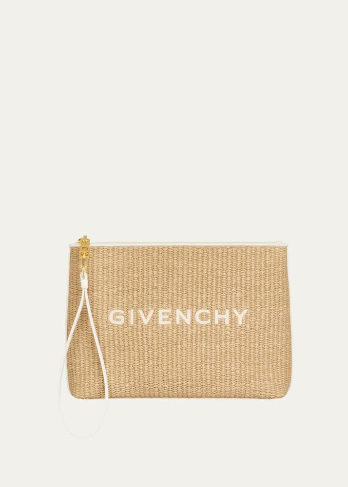 Givenchy Travel Pouch Clutch Bag in Raffia Cover