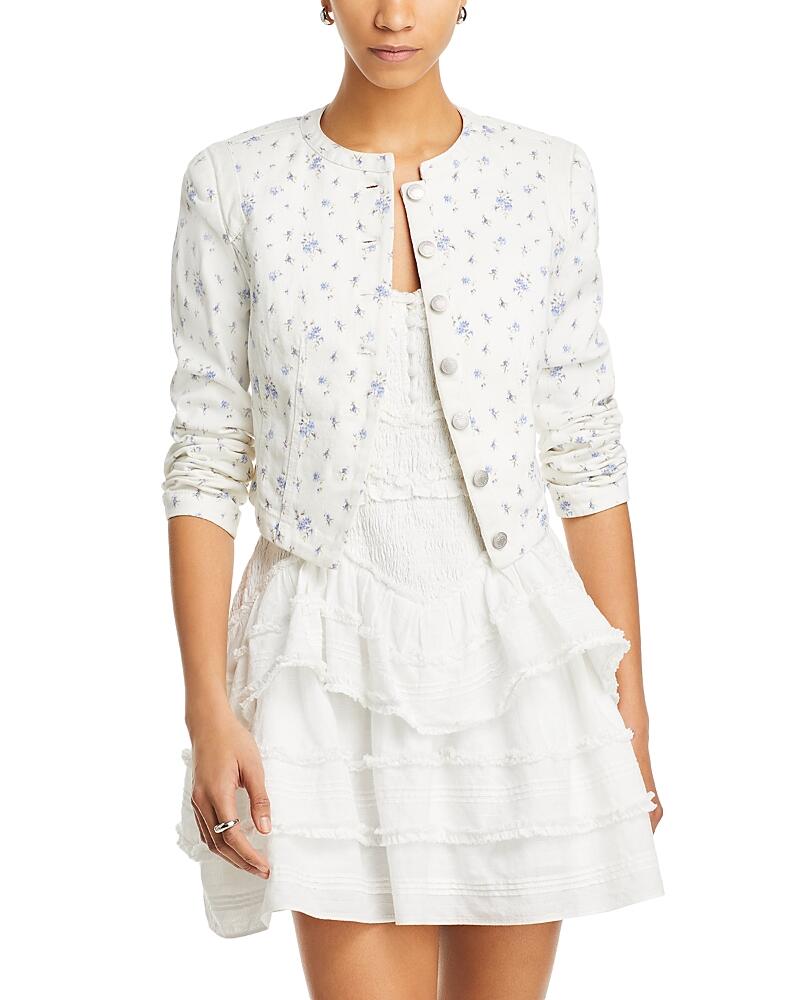 LoveShackFancy Falima Floral Collarless Jacket Cover