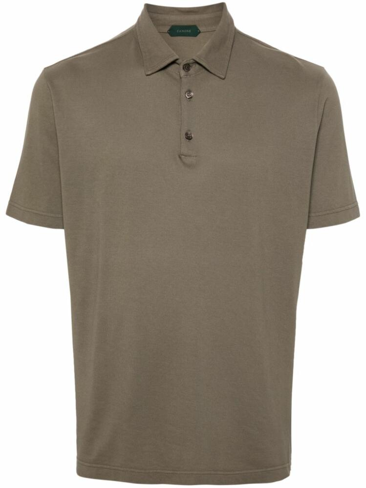 Zanone piqué-weave polo shirt - Brown Cover