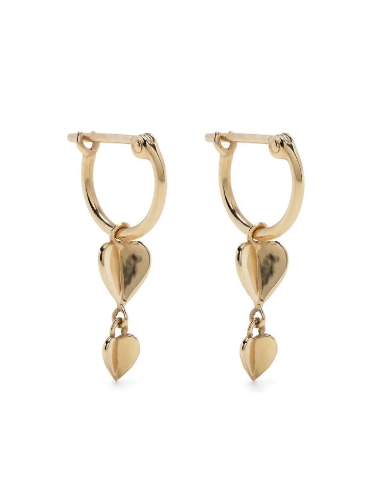 Dinny Hall 10kt yellow gold Folded Heart hoop earrings Cover