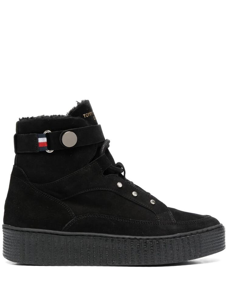 Tommy Hilfiger shearling-lined flatform boots - Black Cover