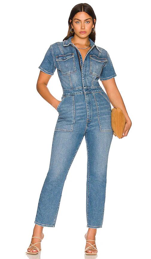 Good American Fit For Success Jumpsuit in Denim-Medium Cover