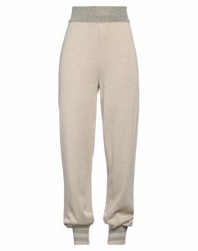 Gai Mattiolo Woman Pants Beige Acrylic, Viscose, Polyester, Metallic Polyester Cover