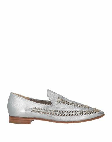 Giorgio Armani Woman Loafers Silver Leather Cover