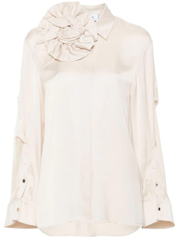 Blugirl floral-appliqué shirt - Neutrals Cover