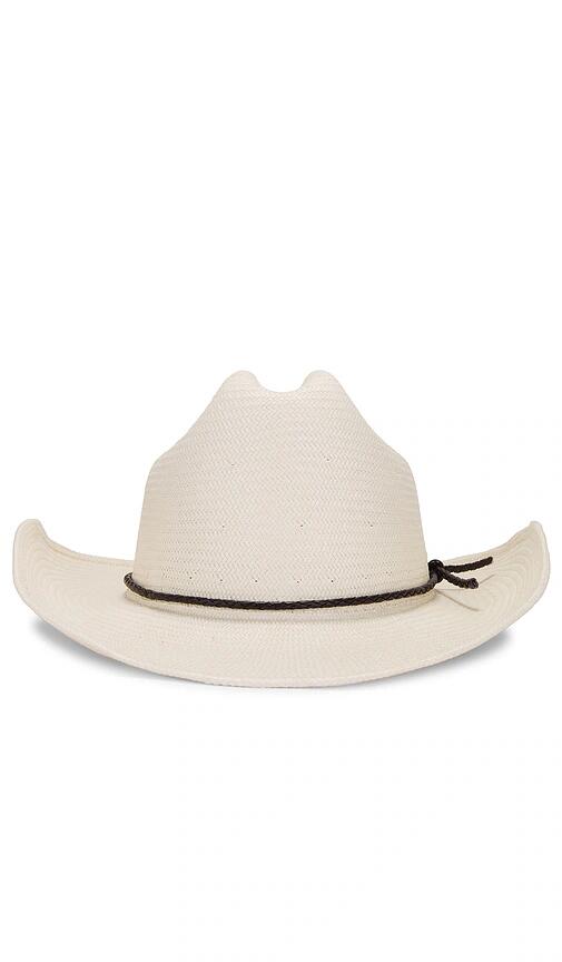 Brixton Range Straw Cowboy Hat in White Cover