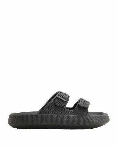 8 By Yoox Rubber Double-strap Sandal Man Sandals Black EVA (Ethylene - Vinyl - Acetate) Cover