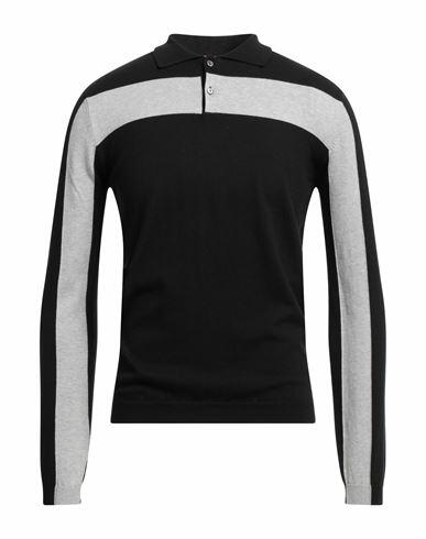 Scaglione Man Sweater Black Cotton Cover