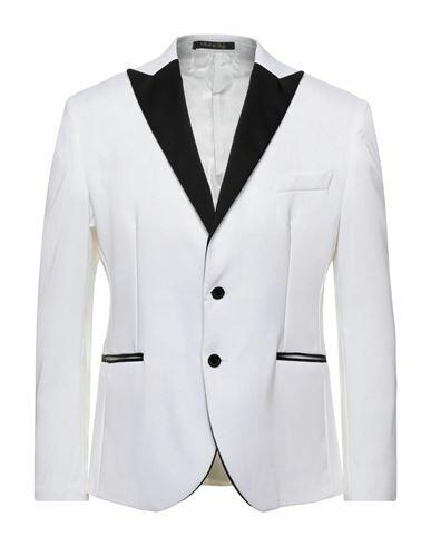 Takeshy Kurosawa Man Blazer White Cotton, Polyester, Elastane Cover