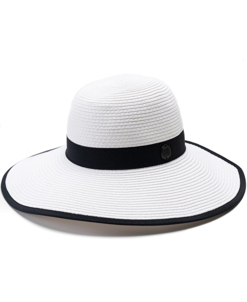 Vince Camuto Floppy Framer Hat with Ribbon Trim - White Cover