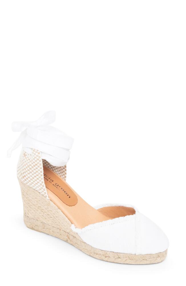 patricia green Gwen Frayed Espadrille Wedge Sandal in White Cover