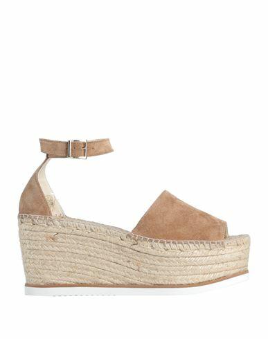 Espadrilles Woman Espadrilles Khaki Soft Leather Cover