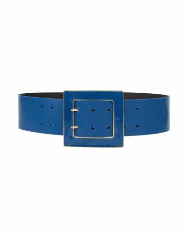 Vicolo Woman Belt Bright blue Leather Cover