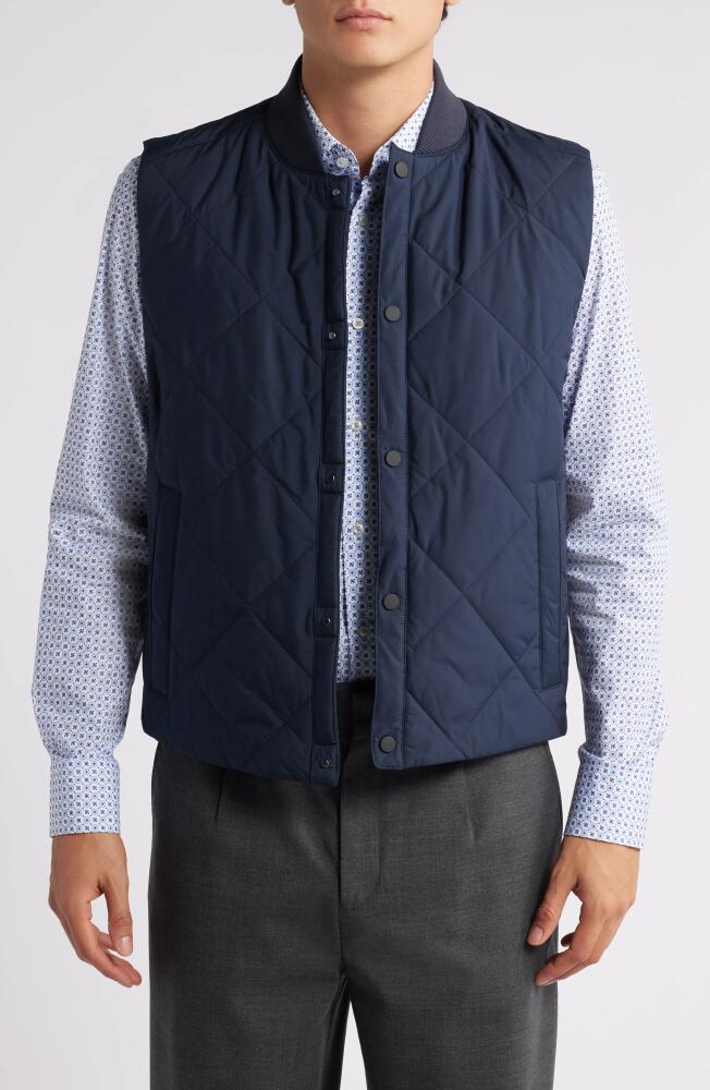 BOSS Canopus Quilted Vest in Dark Blue Cover