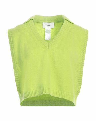 Solotre Woman Sweater Acid green Wool, Cashmere Cover