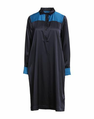 Ballantyne Woman Midi dress Midnight blue Viscose, Silk, Elastane Cover