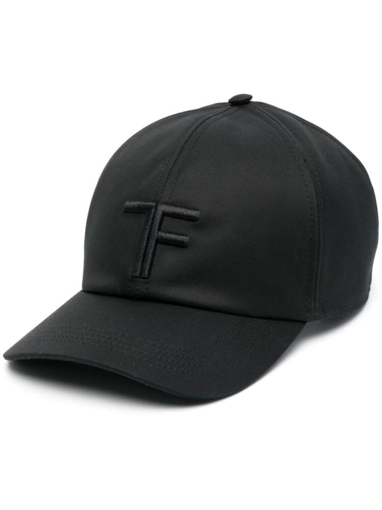 TOM FORD embroidered-logo cotton cap - Black Cover