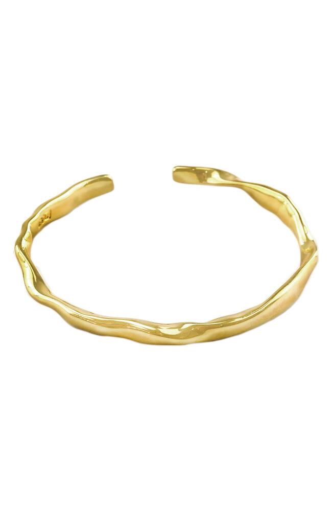 Panacea Hammered Skinny Cuff Bracelet in Gold Cover