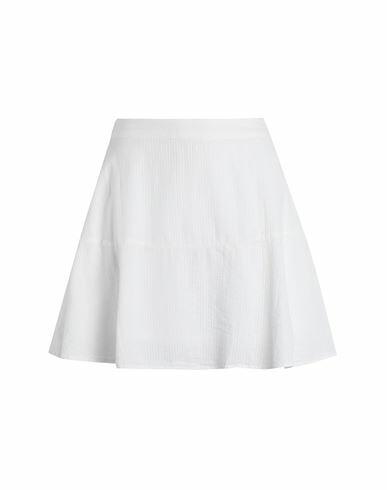 Vero Moda Woman Mini skirt White Cotton, Linen Cover