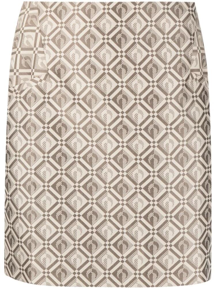 Marine Serre Towels jacquard mini skirt - Neutrals Cover