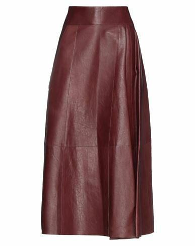 Bottega Veneta Woman Midi skirt Burgundy Calfskin Cover