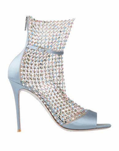 Rene' Caovilla Woman Ankle boots Light blue Textile fibers Cover