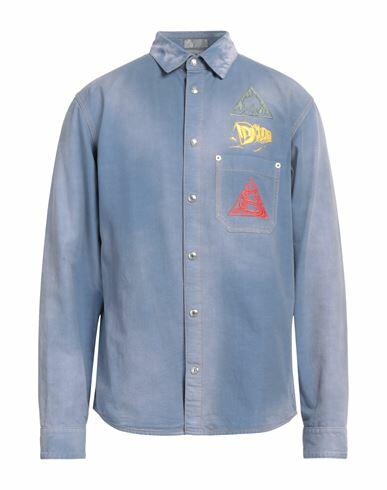 Dior Homme Man Denim shirt Slate blue Size 15 ¾ Cotton, Polyester Cover